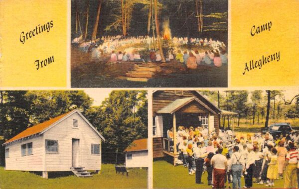 Buckstown Pennsylvania Camp Allegheny Greetings Vintage Postcard AA77567