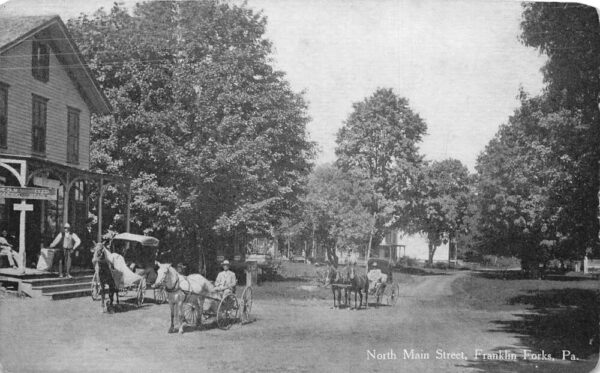 Franklin Forks Pennsylvania North Main Street Vintage Postcard AA77570