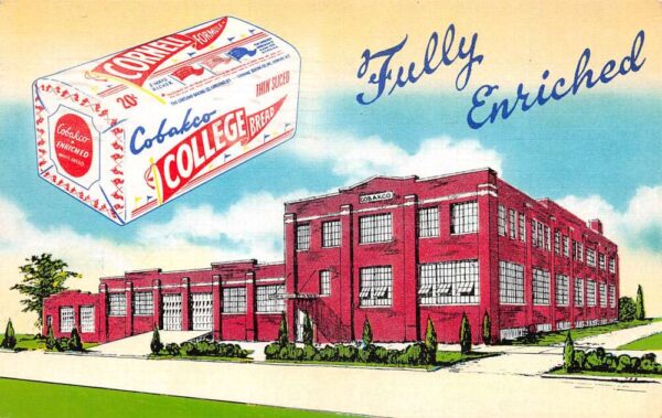 Cortland New York Cobakco College Bread Bakery Vintage Postcard AA77574