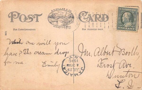 Stroudsburg Pennsylvania Pocono Creek Children on Log Vintage Postcard AA77587 - Image 2