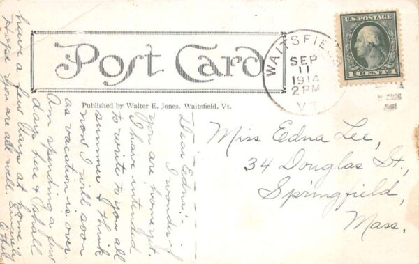 Waitsfield Vermont Mid-Winter Scenic View Snow Vintage Postcard AA77595 - Image 2