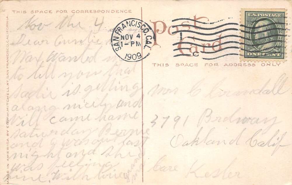 San Francisco California 1909 Portola Festival Ladies with Flowers PC AA77597 - Image 2