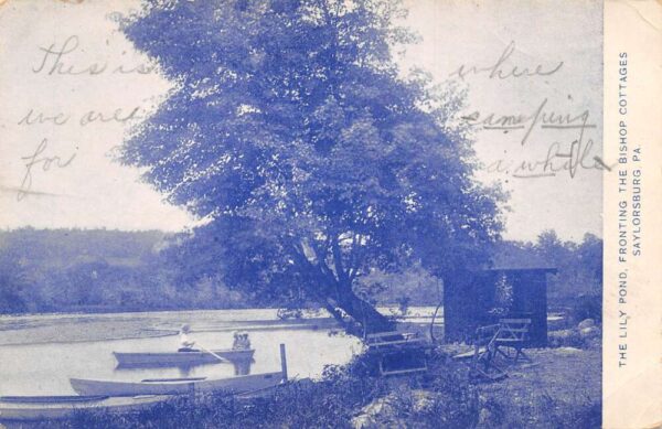 Saylorsburg Pennsylvania The Lily Pond by Bishop Cottages Postcard AA77608