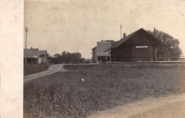 Alexandria Train Station and Street Scene Real Photo Postcard AA77651