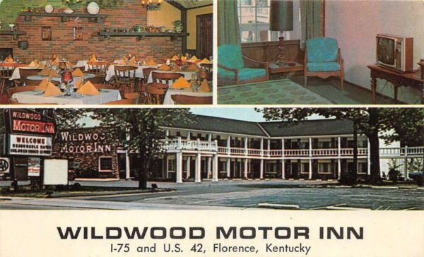 Florence Kentucky Wildwood Motor Inn Vintage Postcard AA77683
