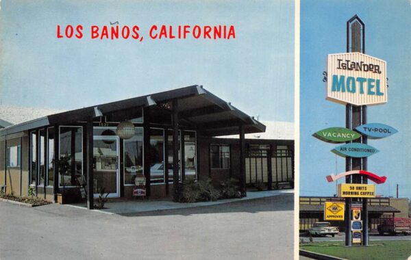 Los Banos California Islander Motel Vintage Postcard AA77684