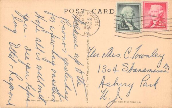 Bartonsville Pennsylvania Pokona Farm Country Lane Vintage Postcard AA77690 - Image 2