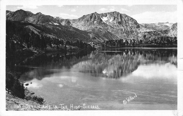 June Lake California In the High Sierras Scenic View Real Photo Postcard AA77699