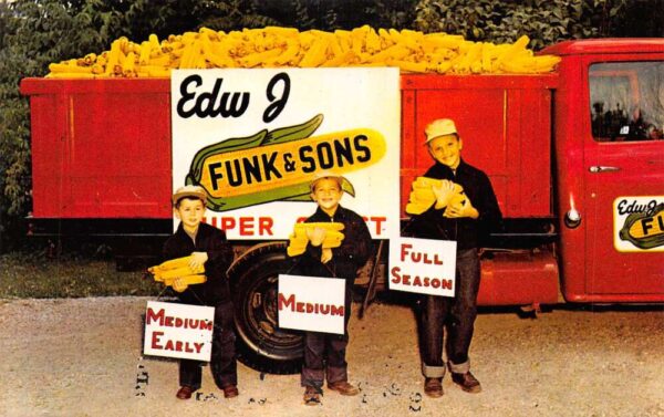Edward J Funk and Sons Seed Corn Farming Advertising Vintage Postcard AA77704