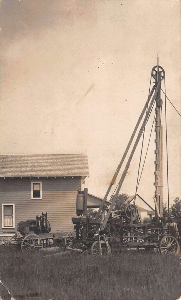 Crystal Beach Well Drilling Real Photo Vintage Postcard AA77719