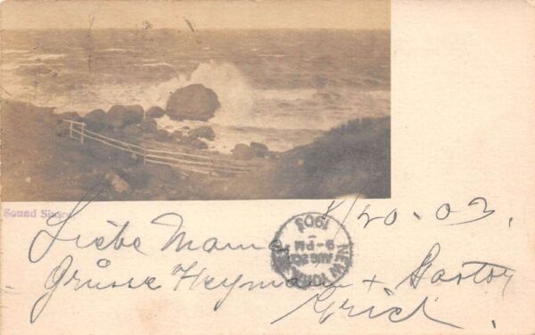 Sound Shore New York Ocean Scenic View Real Photo Vintage Postcard AA77742