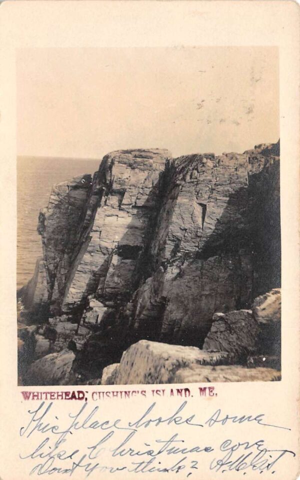 Cushings Island Maine Whitehead Scenic View Real Photo Vintage Postcard AA77751