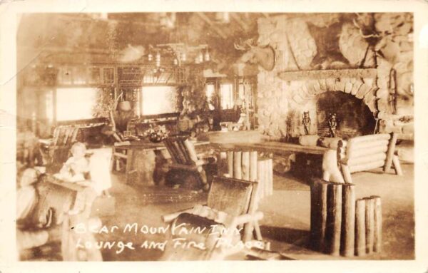 Bear Mountain New York Bear Mountain Inn Lounge Real Photo Postcard AA77761