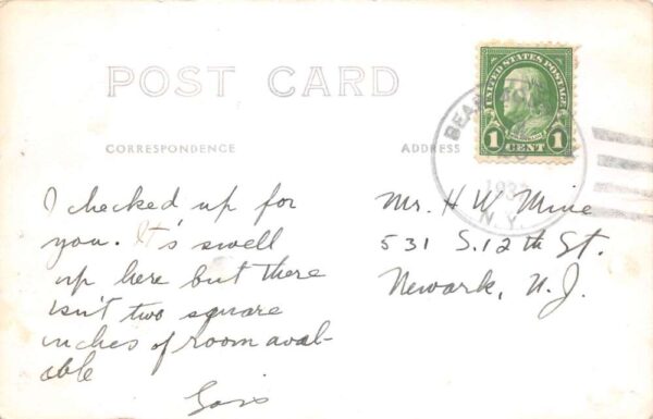 Bear Mountain New York Bear Mountain Inn Lounge Real Photo Postcard AA77761 - Image 2