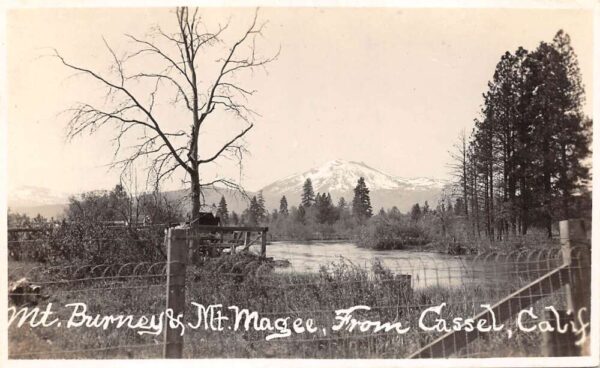Cassel California Mt. Burney & Mt. Magee, Real Photo Vintage Postcard U15510