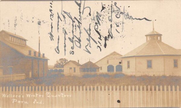 Peru Indiana Wallace Shows Circus Winter Quarters Real Photo Postcard AA79360
