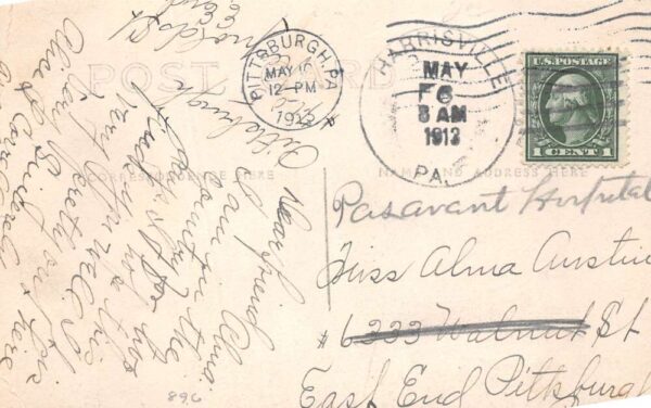 Harrisville Pennsylvania Main Street Real Photo Vintage Postcard AA79373 - Image 2