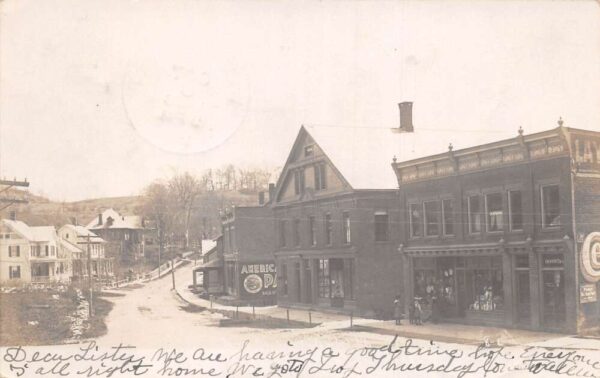 West Pawlet Vermont Main Street Business District Real Photo Postcard AA79374