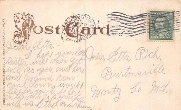 Washington DC Great Falls of the Potomac Dining Pavilion Postcard AA79426 - Image 2