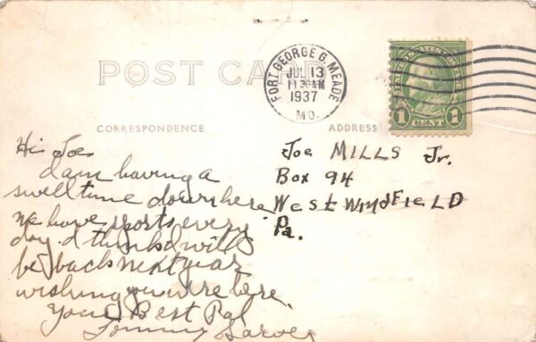 Fort Meade Maryland New Tank in Action Military Real Photo Postcard AA79427 - Image 2