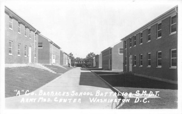 Washington DC Army Medical Center Barracks Real Photo Postcard AA79441