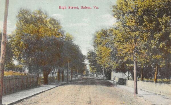 Salem Virginia High Street View Vintage Postcard AA79453