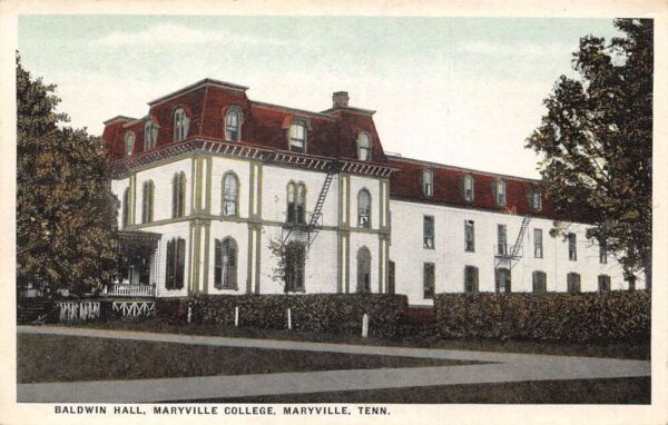 Maryville Tennessee Maryville College Baldwin Hall Vintage Postcard AA79459
