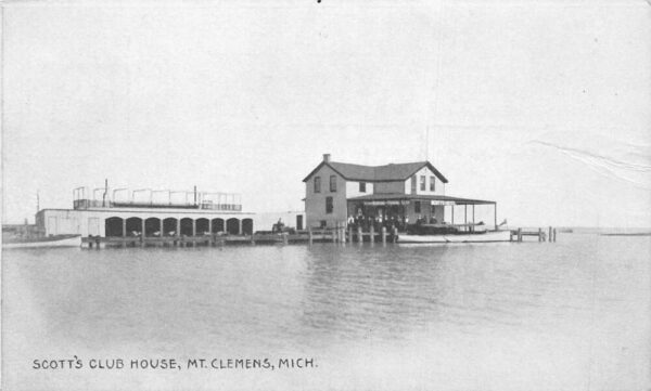 Mt Clemens Michigan Scott's Club House Vintage Postcard AA80866