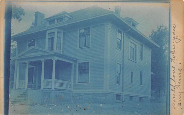 New Hartford New York ? Residence House Cyanotype Blue Real Photo PC AA80869