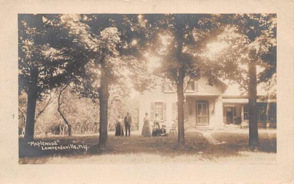 Lawrenceville New York Maplewood House Real Photo Vintage Postcard AA80872