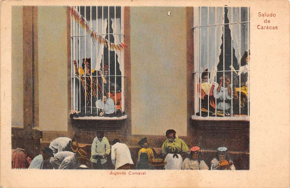 Caracas Venezuela Jugando Carnaval Vintage Postcard AA80875