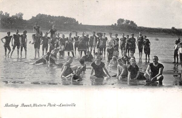 Louisville Kentucky Bathing Beach, Western Park, Undivided Back, PC U16709