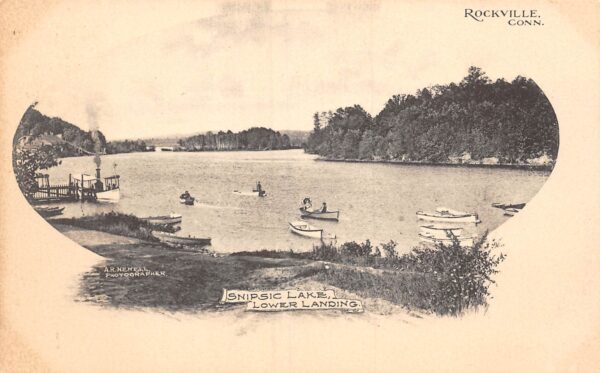 Rockville Connecticut Snipsic Lake, Lower Landing, Undivided Back, PC U16718