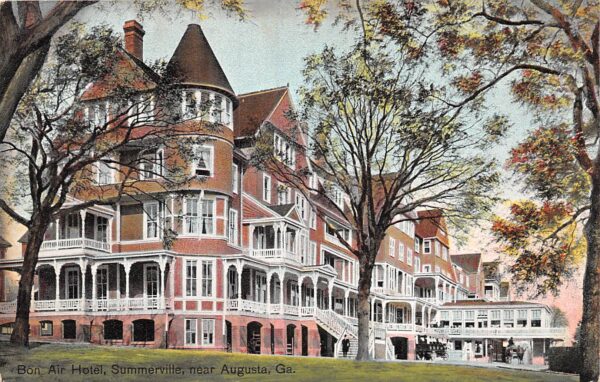 Augusta Georgia Bon Air Hotel, Summerville, Vintage Postcard U16721
