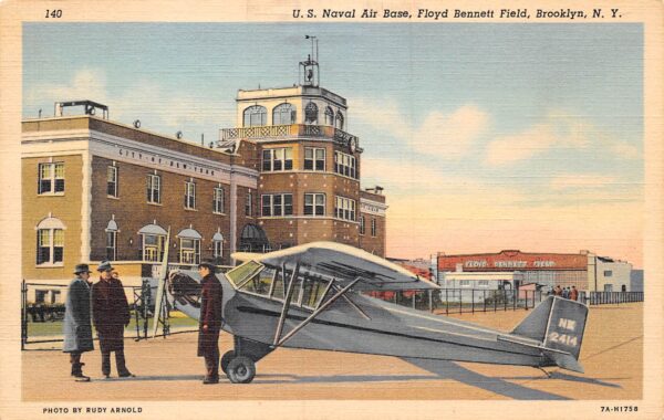 Brooklyn New York U.S. Naval Air Base, Floyd Bennett Field, Vintage PC U16737