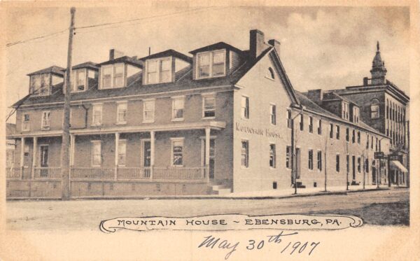 Ebensburg Pennsylvania Mountain House, Albertype Co., Vintage Postcard U16741