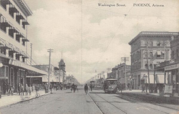 Phoenix Arizona Washington St., Ruffin Drug Co., Albertype Co., Postcard U16773