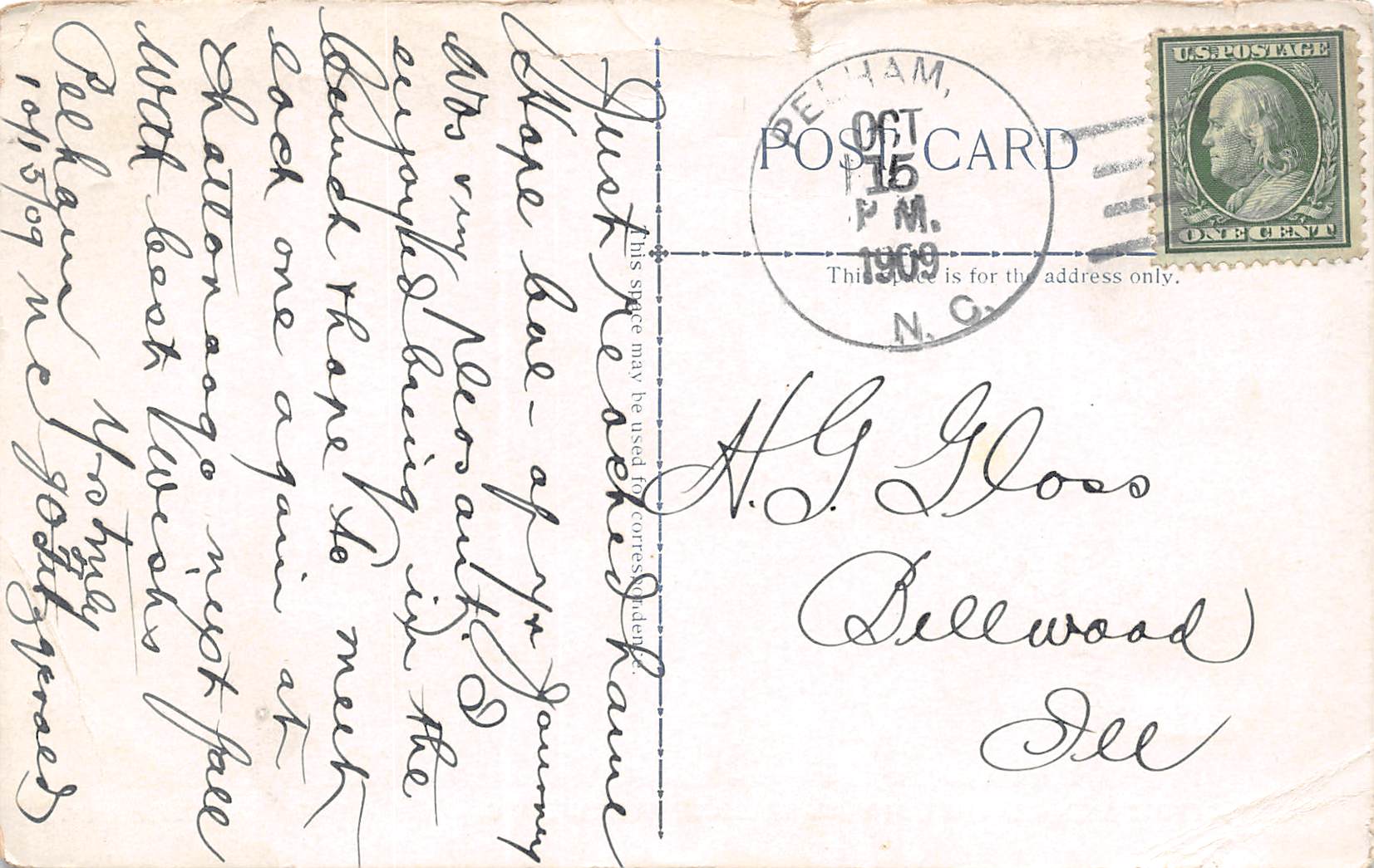 Pelham North Carolina Post Office & Weather Signal Station, PC U16780 - Image 2