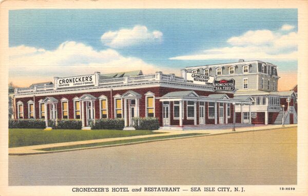 Sea Isle City New Jersey Cronecker's Hotel & Restaurant, Color Linen PC U16797