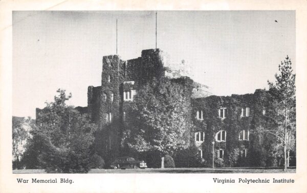 Blacksburg Virginia Virginia Polytechnic Institute War Memorial Bldg., PC U16799