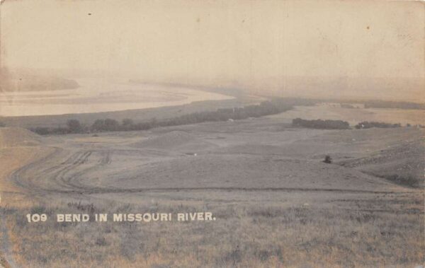 Missouri River Birds Eye View Scenic Landscape Real Photo Postcard AA80897