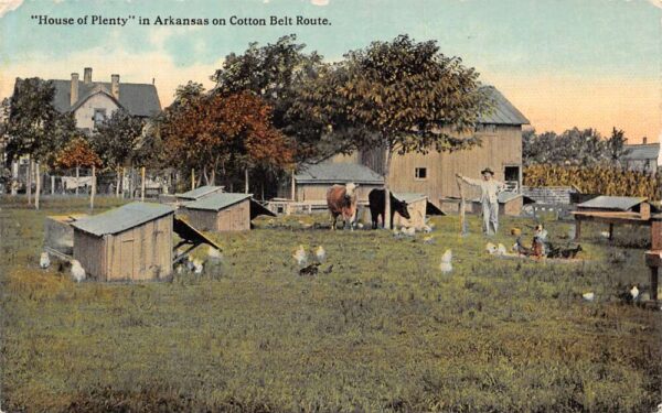 Arkansas Texas Cotton Belt Farming Land Ad Vintage Postcard AA80907