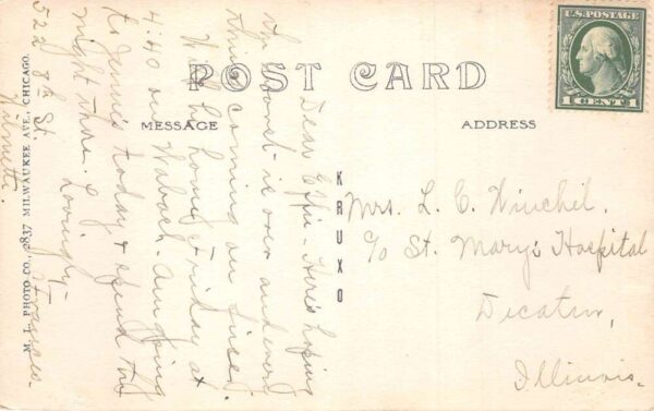 Wilmette Illinois Presbyterian Church Real Photo Vintage Postcard AA80911 - Image 2