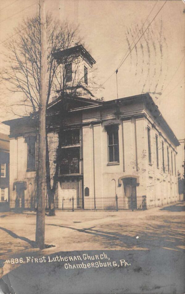 Chambersburg Pennsylvania First Lutheran Church Real Photo Postcard AA80919