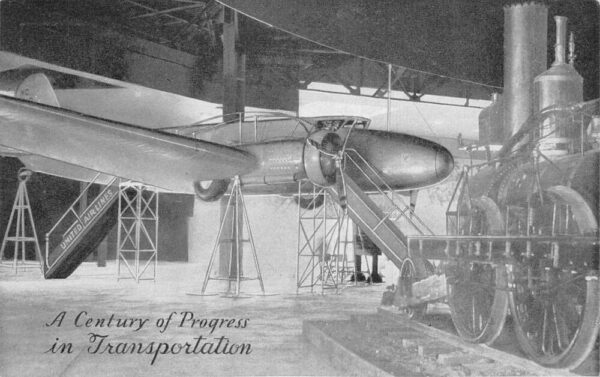 Chicago Illinois Century of Progress Travel and Transport Bldg Postcard AA80962