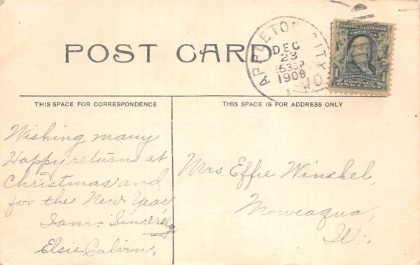 Appleton City Missouri Churches Vintage Postcard AA80977 - Image 2