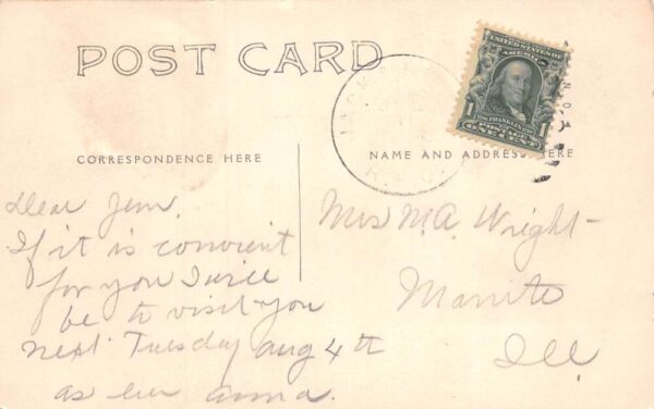 Sopento Illinois Public School Real Photo Vintage Postcard AA80978 - Image 2