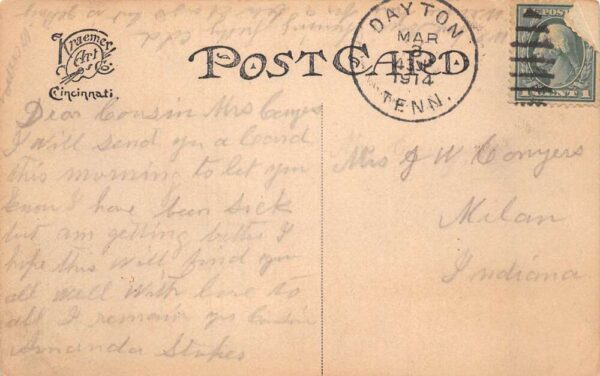 Dayton Tenessee Iron Furnaces Foundry Vintage Postcard AA80981 - Image 2