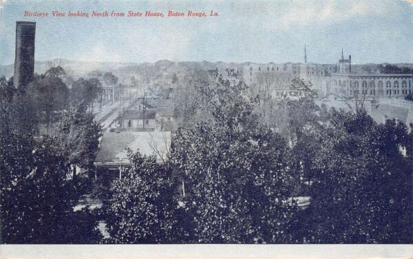 Baton Rouge Louisiana Birds Eye View from State House Vintage Postcard AA80984