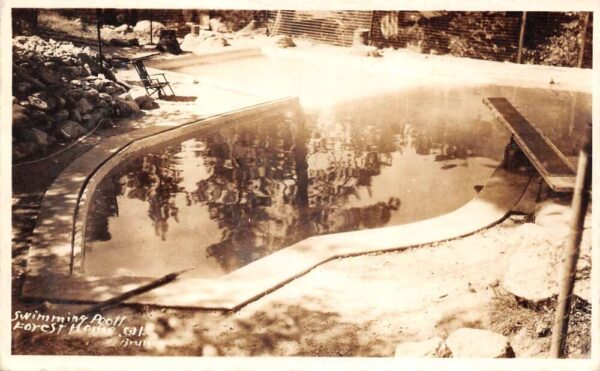 Forest Home California Swimming Pool Real Photo Vintage Postcard AA80990